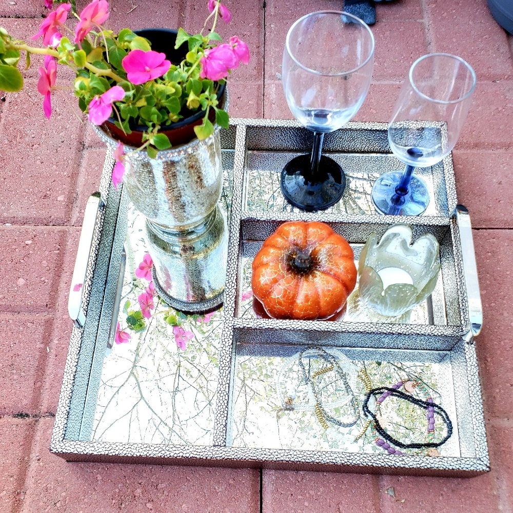 SOLD: Decor Items + Mirrored Tray - Picture 5 of 8